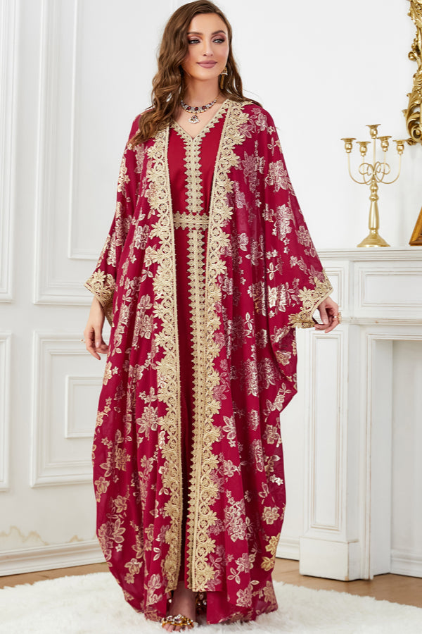 Two-Piece Cardigan Abaya Dress