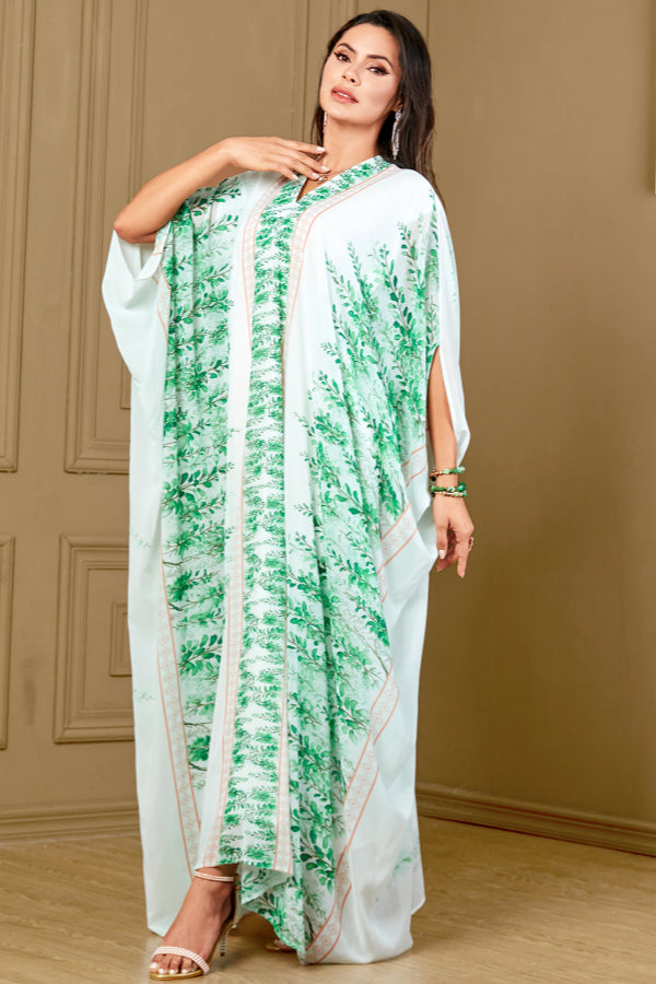 Floral Batwing Loose Abaya