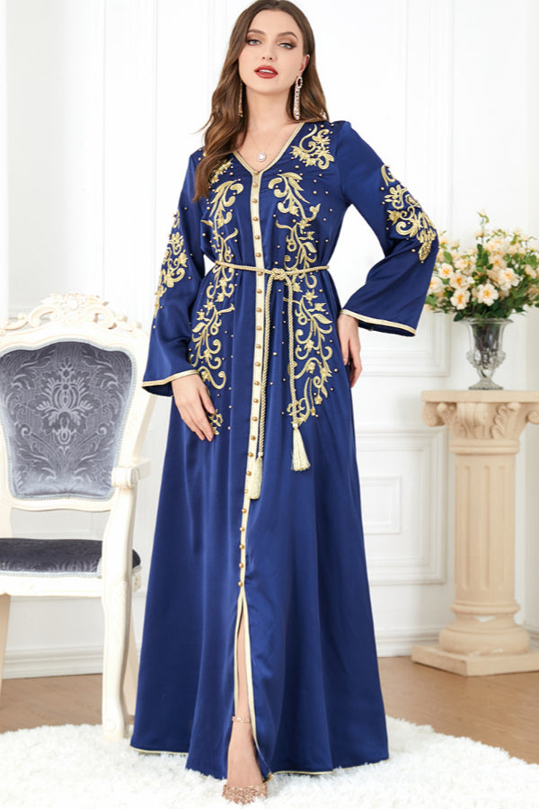 Embroidered Long Sleeve Abaya