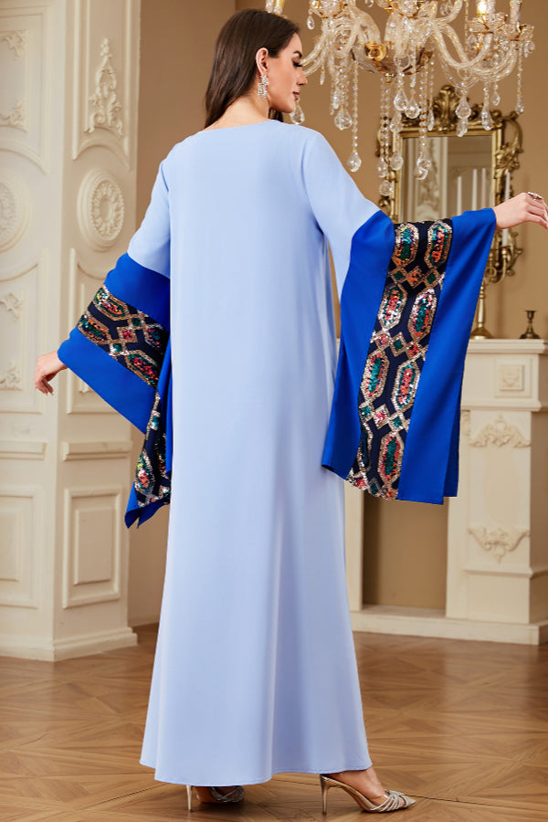 Sequin Embroidered Maxi Dress