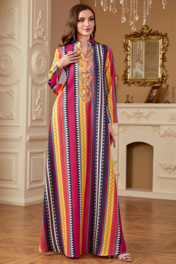 Fashion Printed Abaya Dress