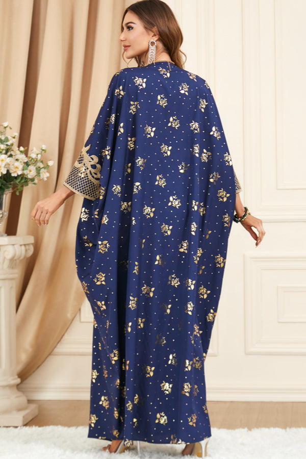 Patchwork Batwing Tassel Dress