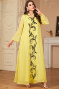 Elegant Embroidered Abaya Dress