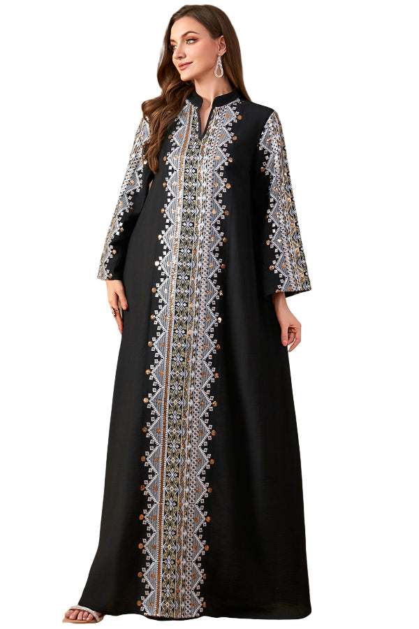 Luxury Embroidered Abaya Dress