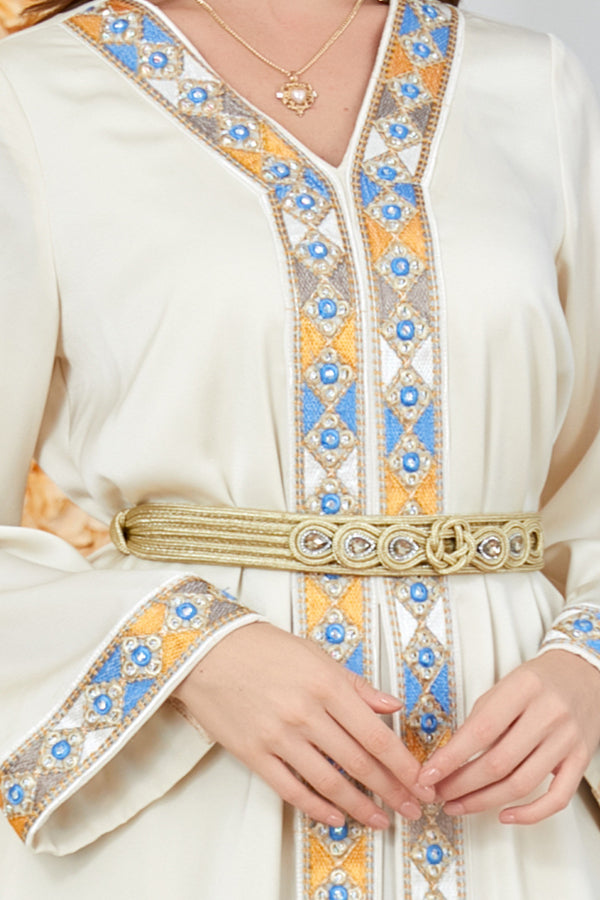 Slit V-Neck Two-Piece Dress