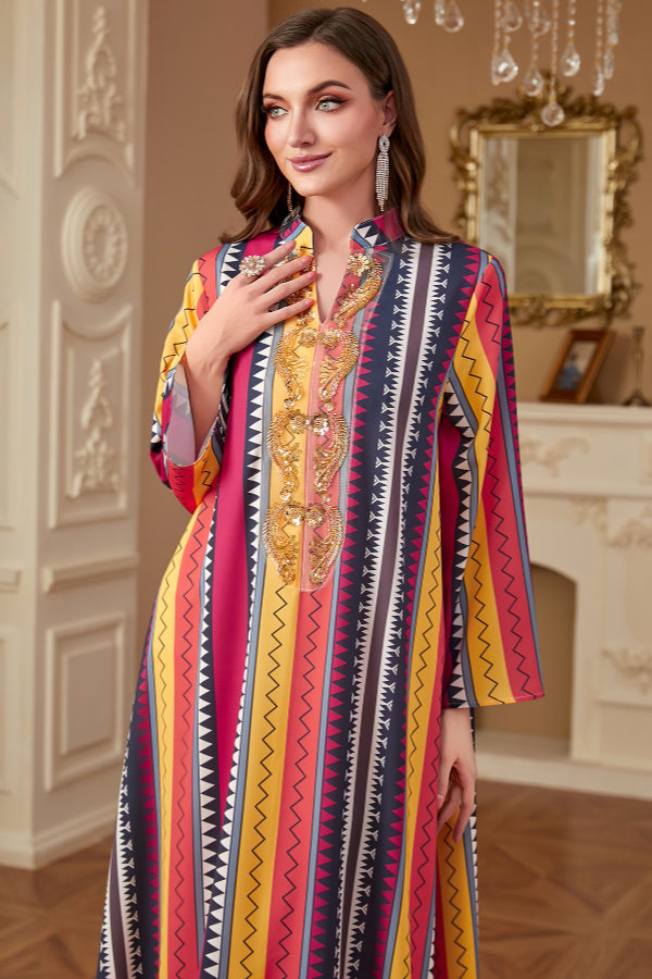 Fashion Printed Abaya Dress