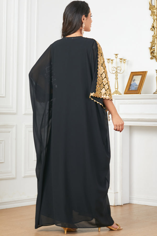 Metallic Two-Piece Maxi Dress