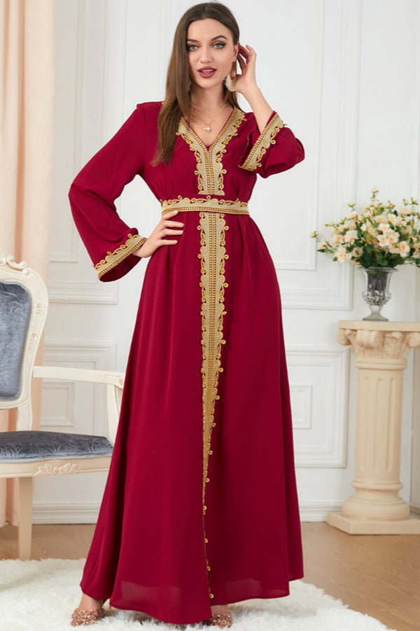 Loose Embroidered Maxi Dress