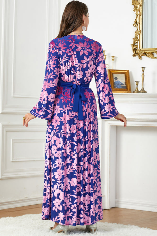 Velvet Printed Two-Piece Dress