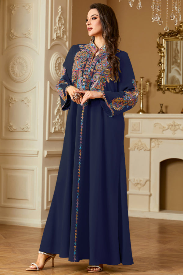 Sequin Embroidered Abaya Gown
