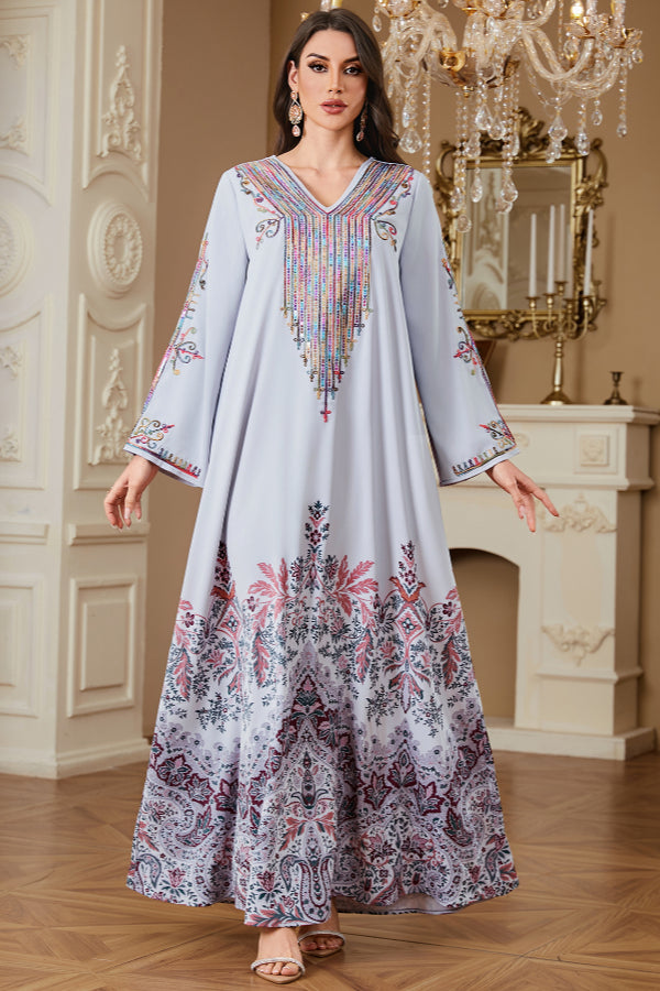 Rope Embroidered Elegant Abaya