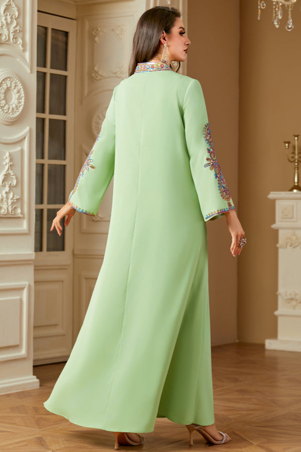 Sequin Embroidered Abaya Gown