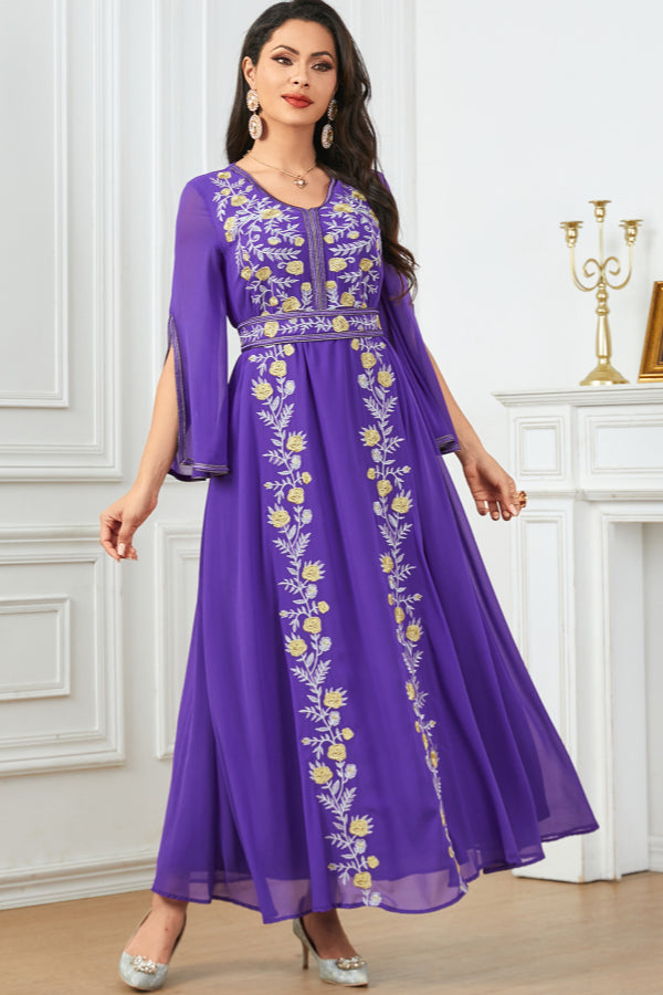 Flared Luxury Embroidered Abaya