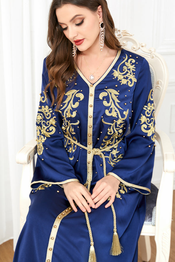 Embroidered Long Sleeve Abaya