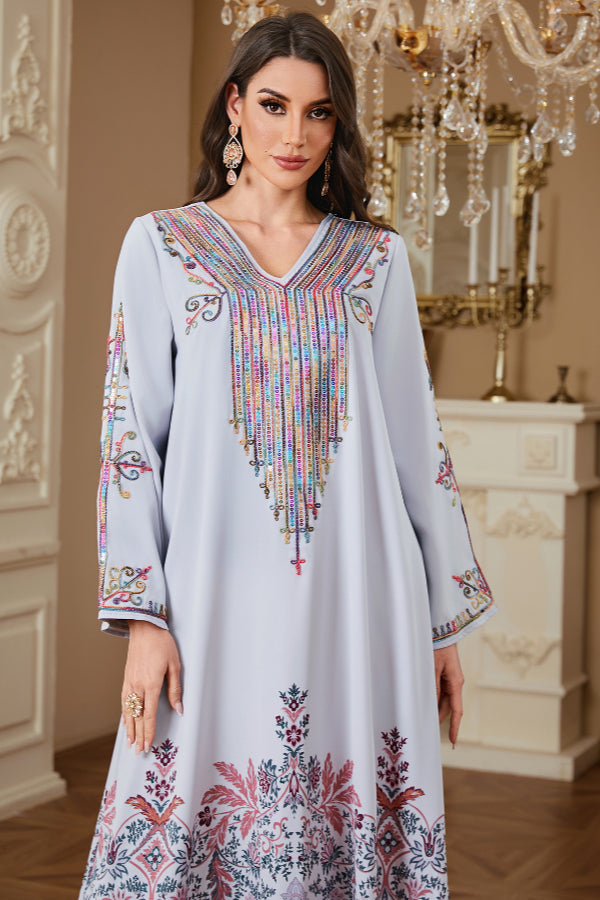 Rope Embroidered Elegant Abaya