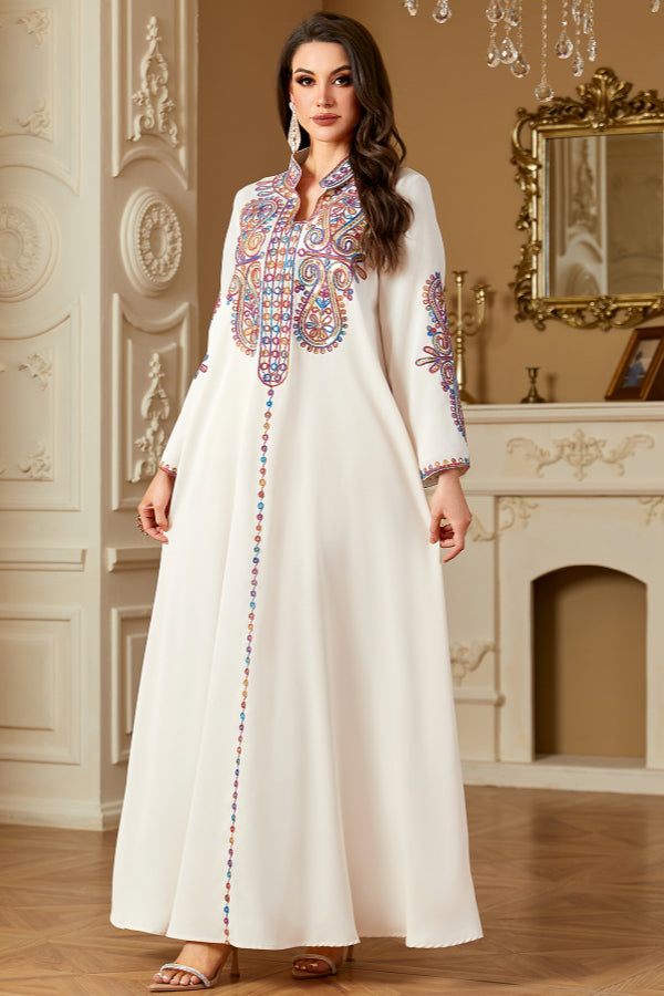 Sequin Embroidered Abaya Gown