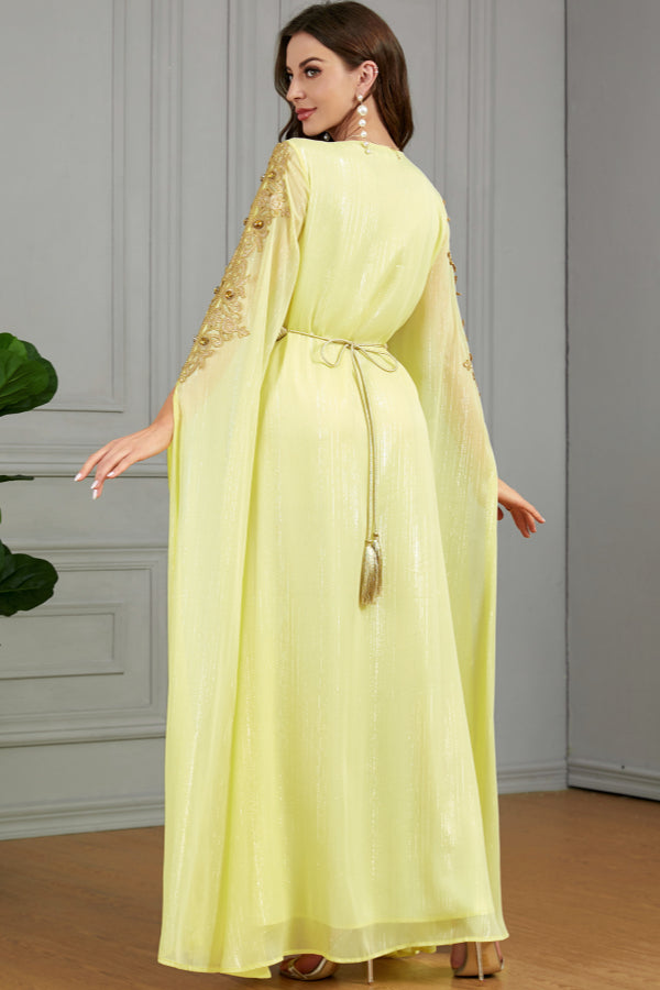 Extra-Long Sleeve Patchwork Abaya