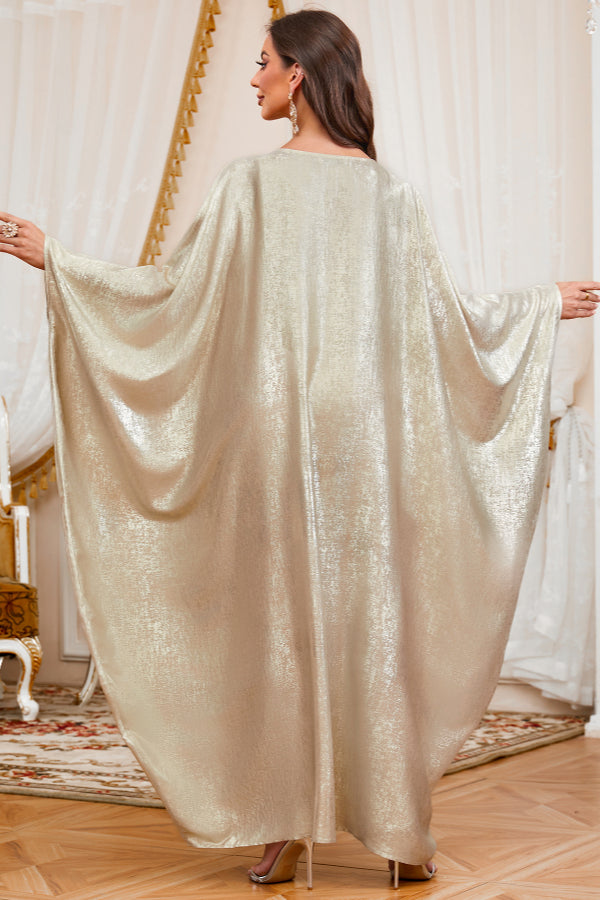 Round Neck Batwing Maxi Dress