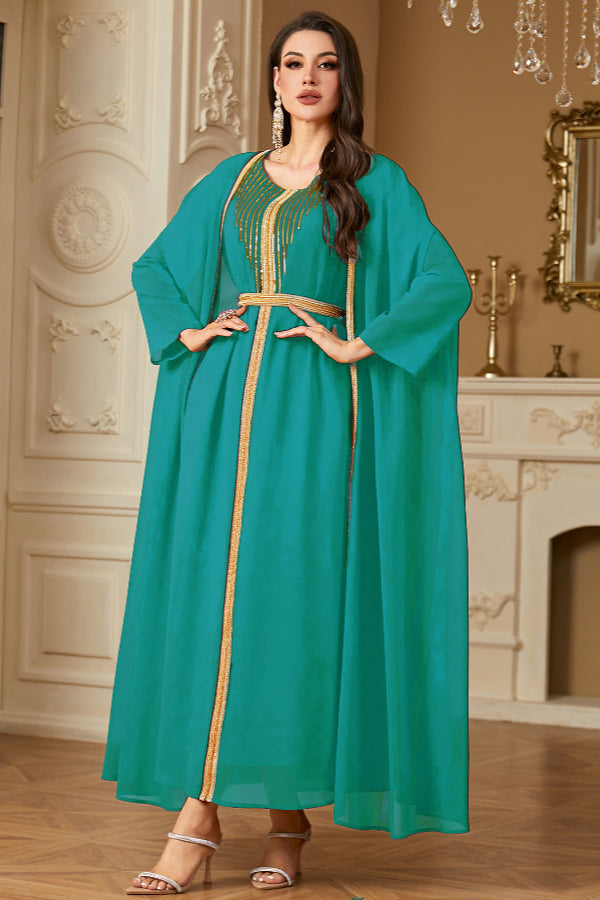 Sequin Chiffon Two-Piece Dress