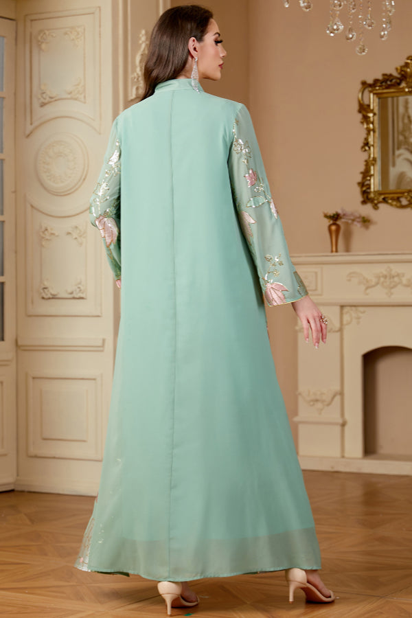 Sequin Tassel Abaya Dress