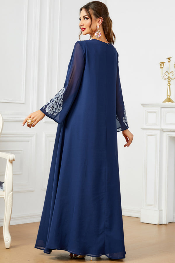 Embroidered Abaya With Hijab