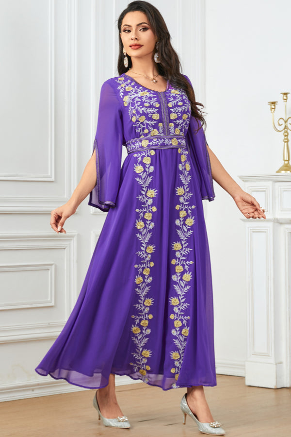 Flared Luxury Embroidered Abaya