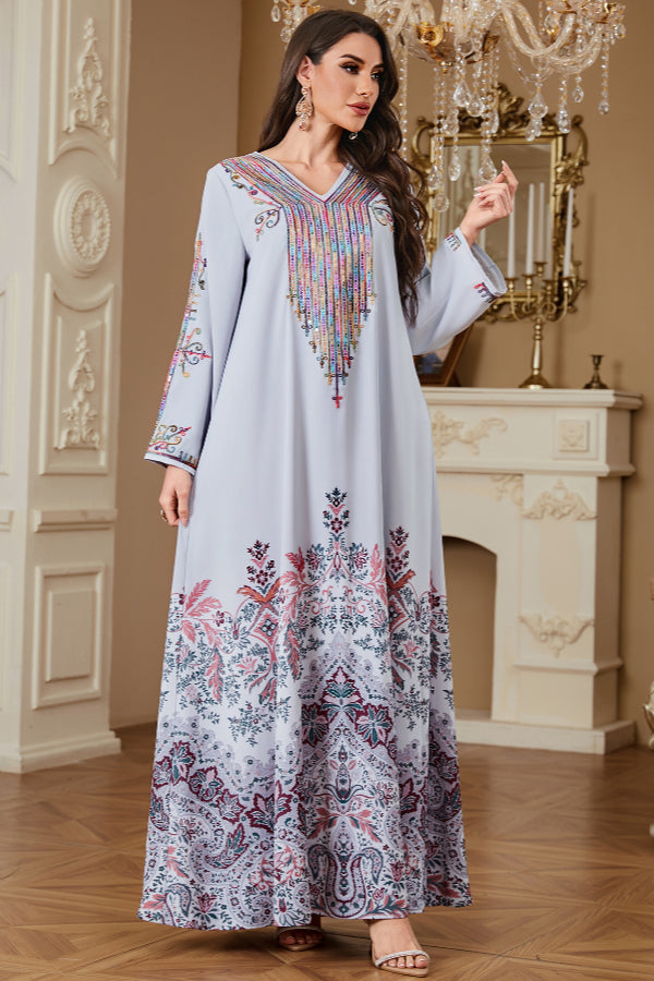 Rope Embroidered Elegant Abaya