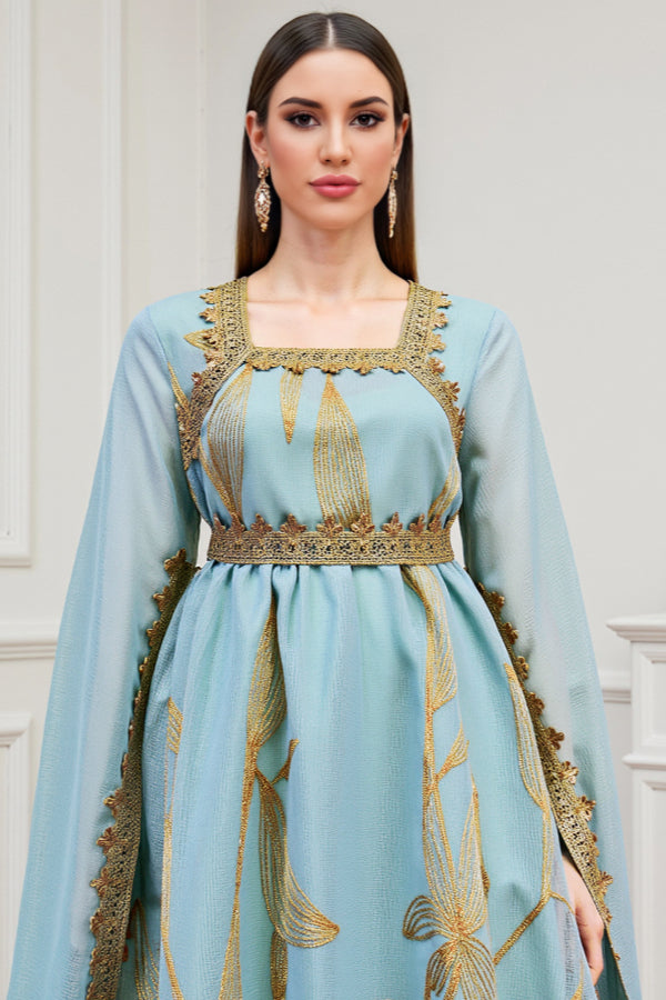 Casual Embroidered Abaya Dress