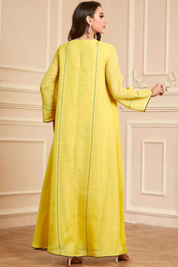 Long Sleeve Embroidered Abaya