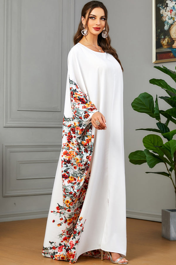 Printed Batwing Maxi Dress