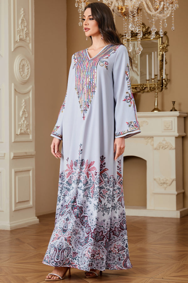 Rope Embroidered Elegant Abaya
