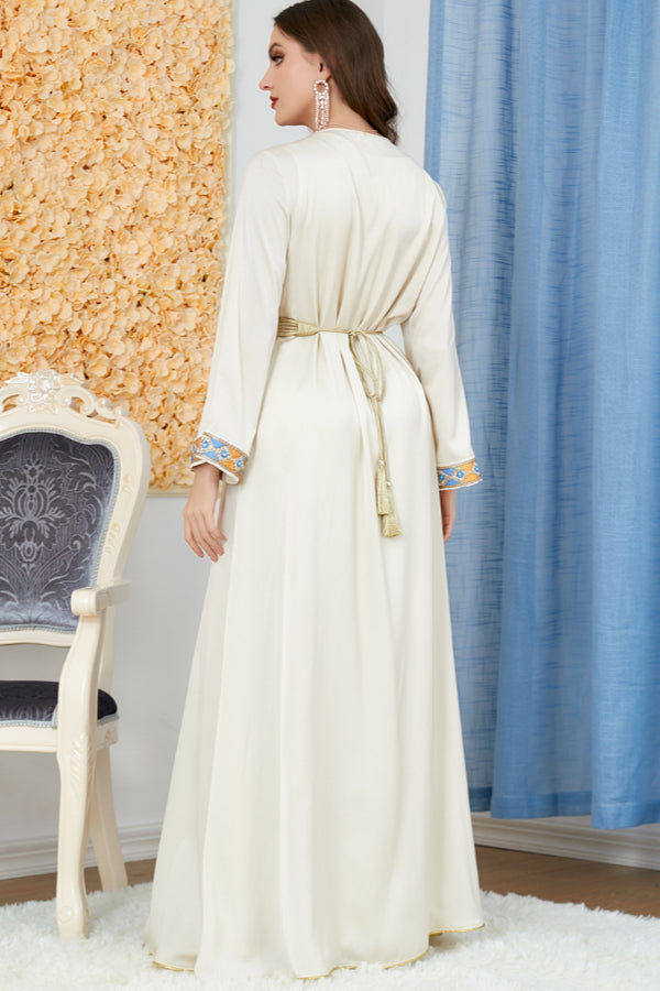 Slit V-Neck Two-Piece Dress