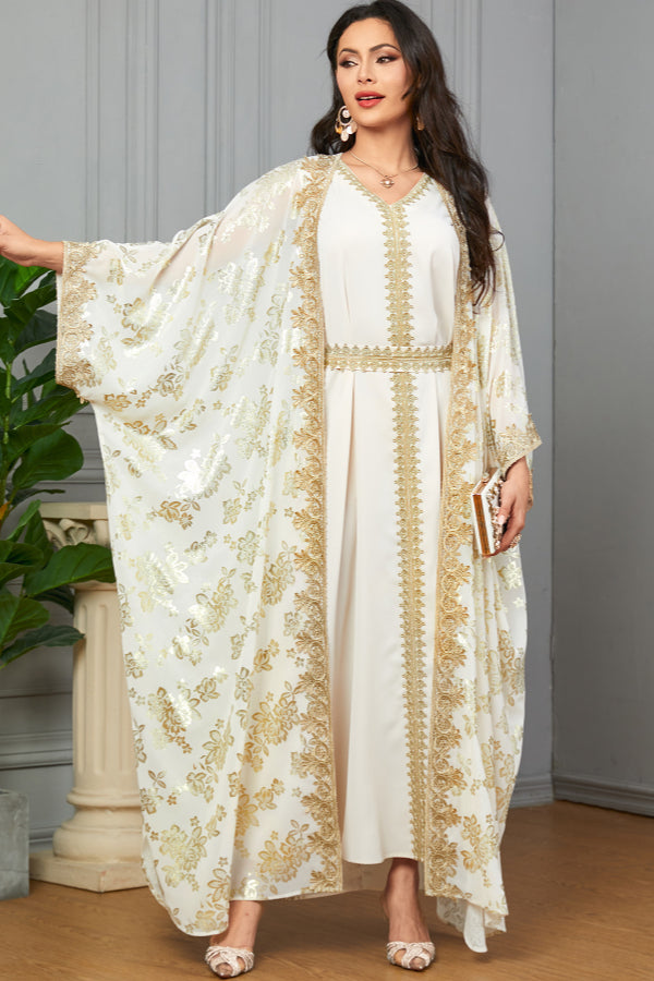 Two-Piece Cardigan Abaya Dress
