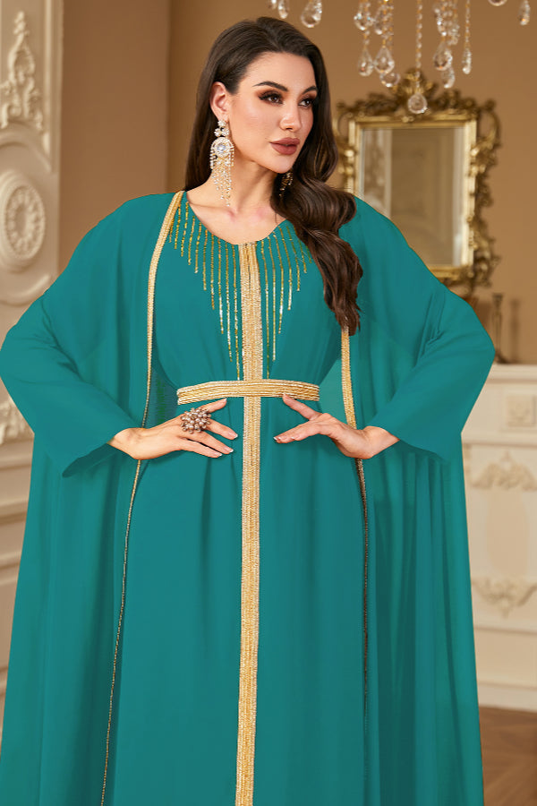 Sequin Chiffon Two-Piece Dress