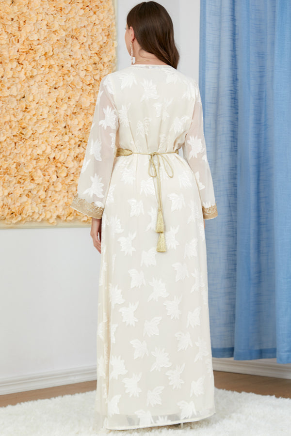 V-Neck Two-Piece Maxi Dress