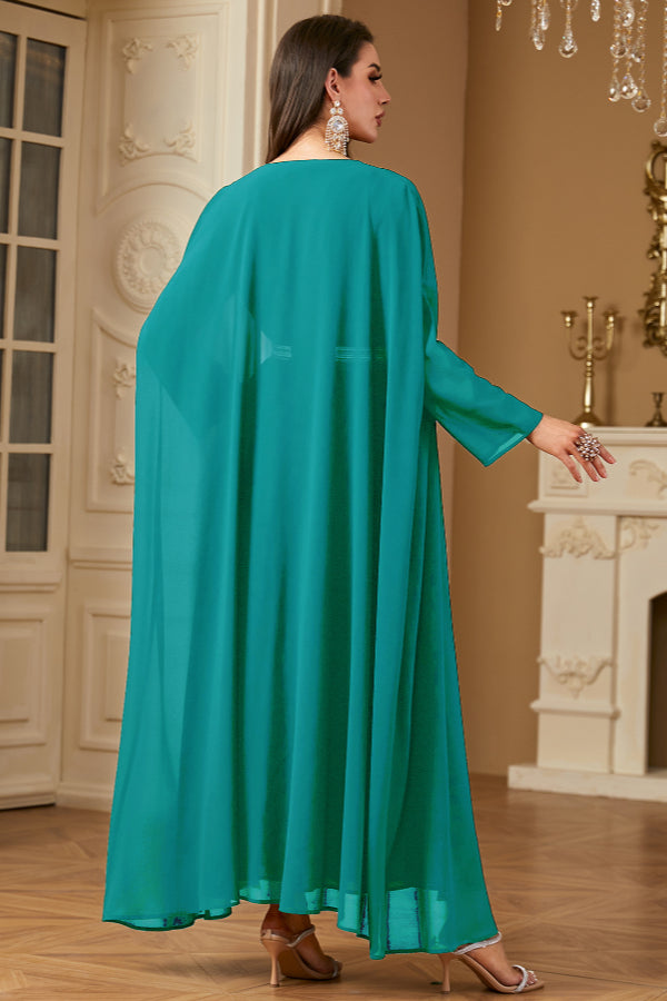 Sequin Chiffon Two-Piece Dress