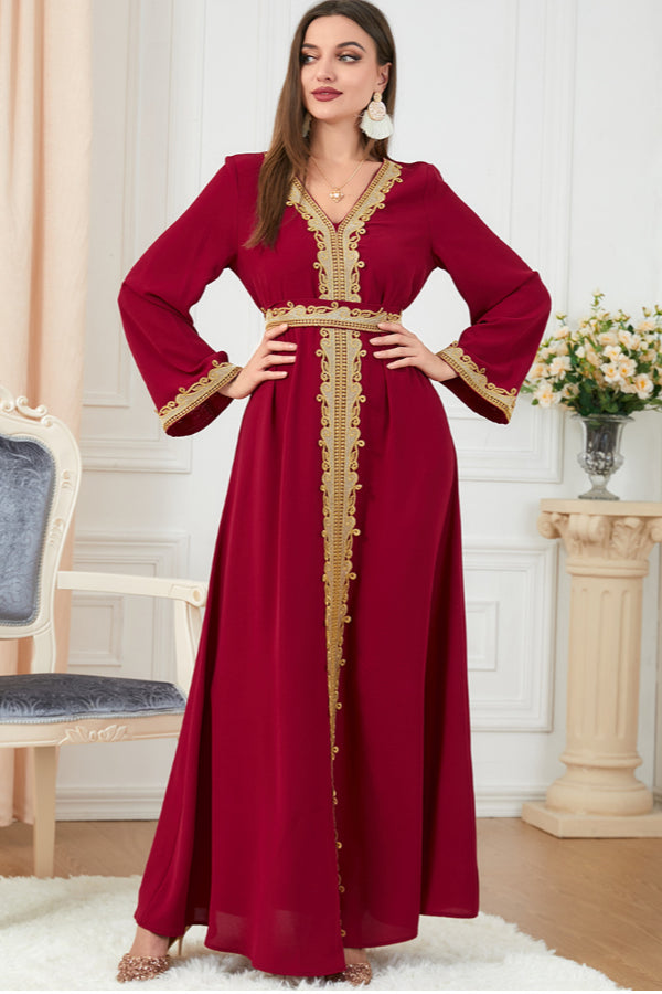 Loose Embroidered Maxi Dress