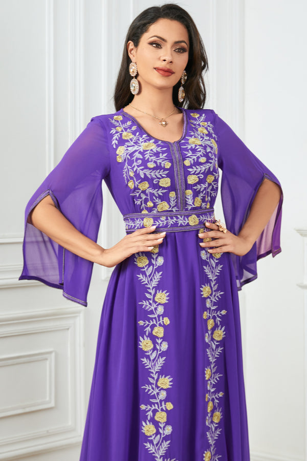 Flared Luxury Embroidered Abaya