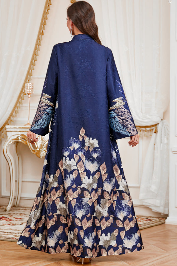 Printed Maxi Abaya Dress