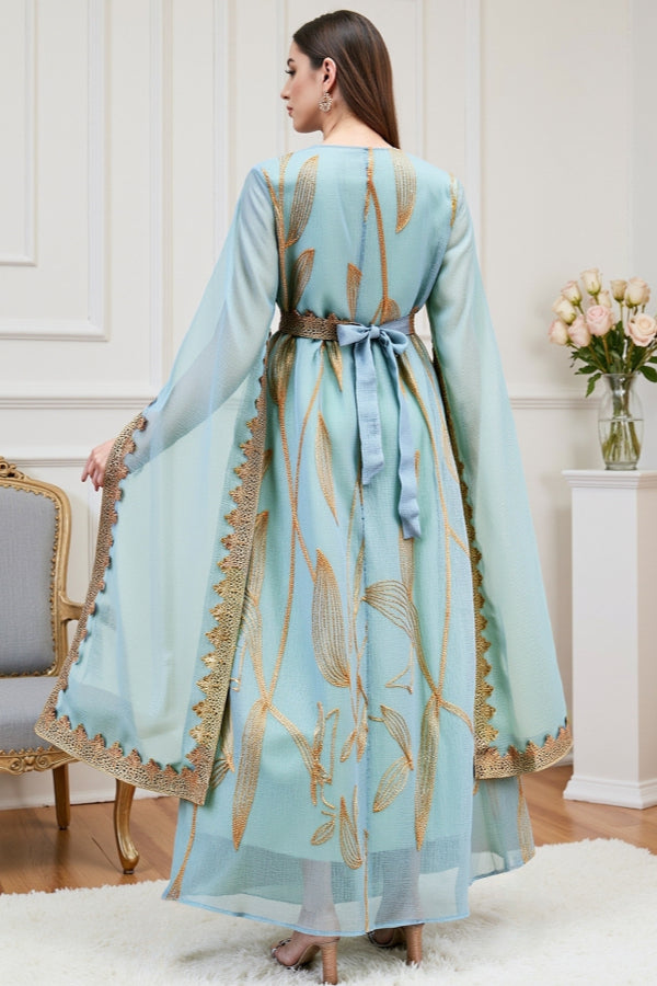 Casual Embroidered Abaya Dress