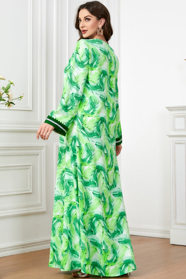 Terry Cloth Embroidered Abaya