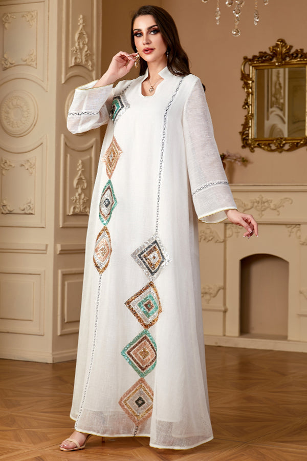 Sequin Long Sleeve Abaya