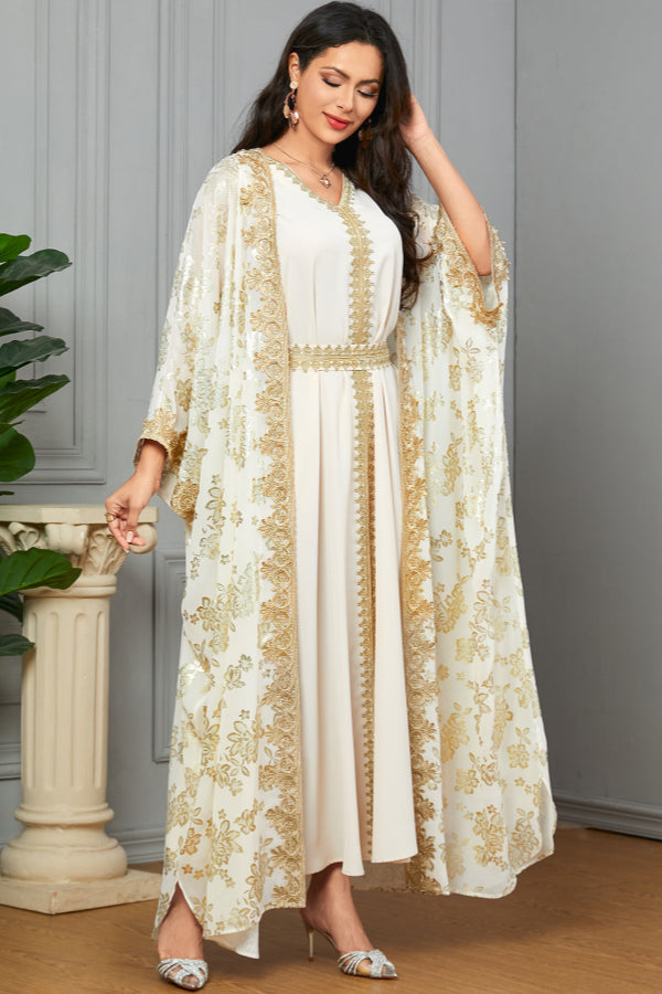 Two-Piece Cardigan Abaya Dress