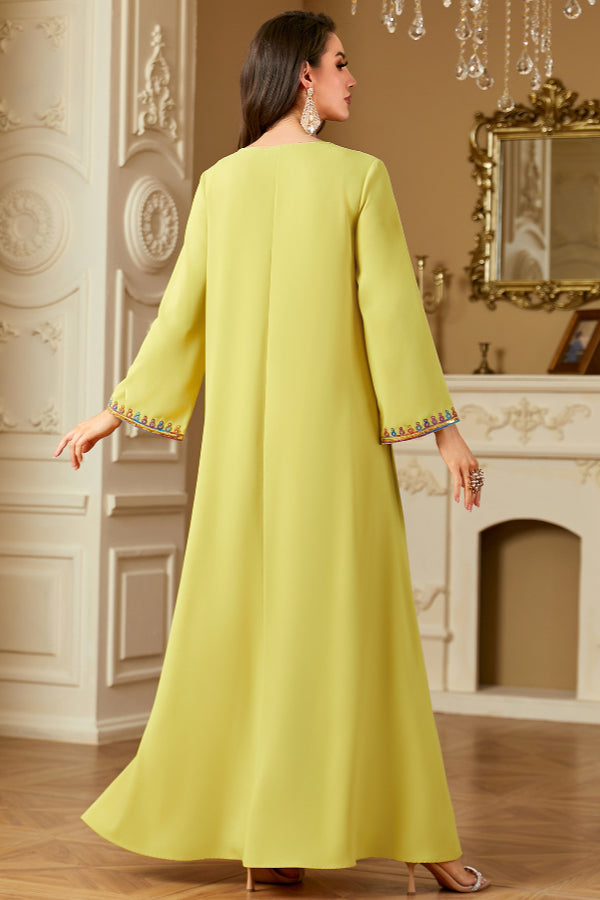 Sequin Embroidered Abaya Dress