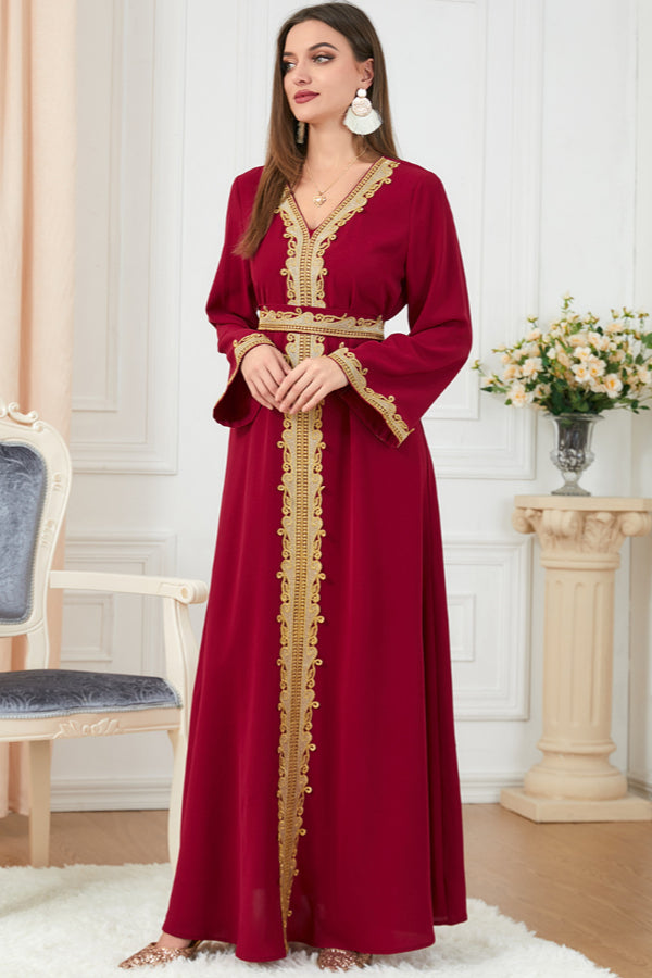 Loose Embroidered Maxi Dress