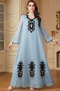 Long Sleeve Embroidered Abaya
