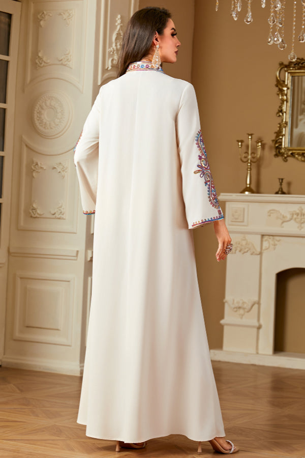 Sequin Embroidered Abaya Gown