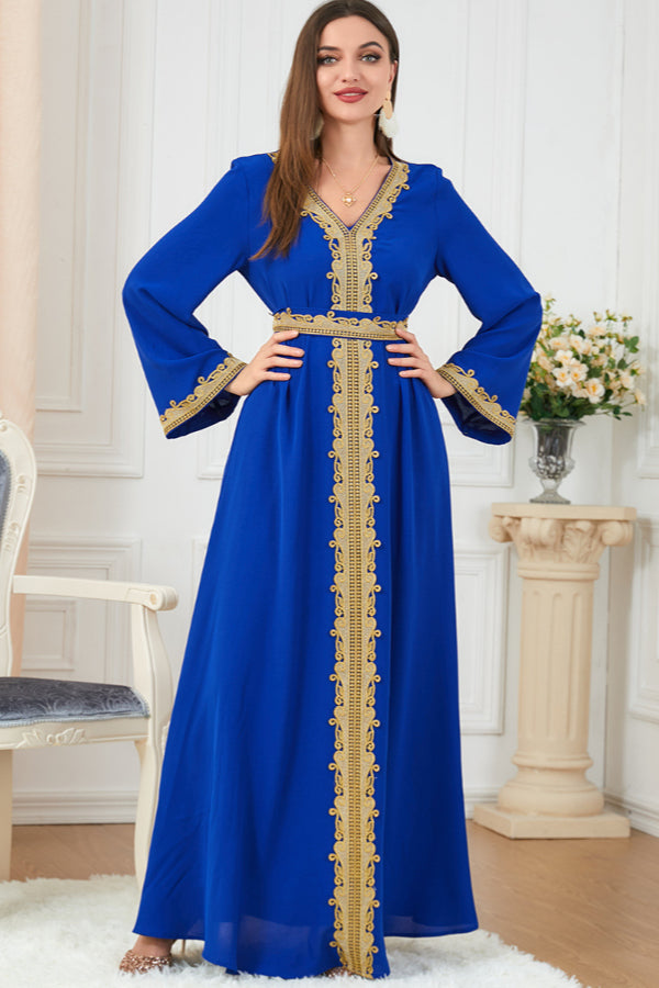 Loose Embroidered Maxi Dress