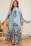 Printed Maxi Abaya Dress
