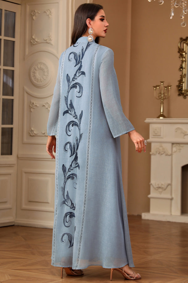 Elegant Embroidered Abaya Dress